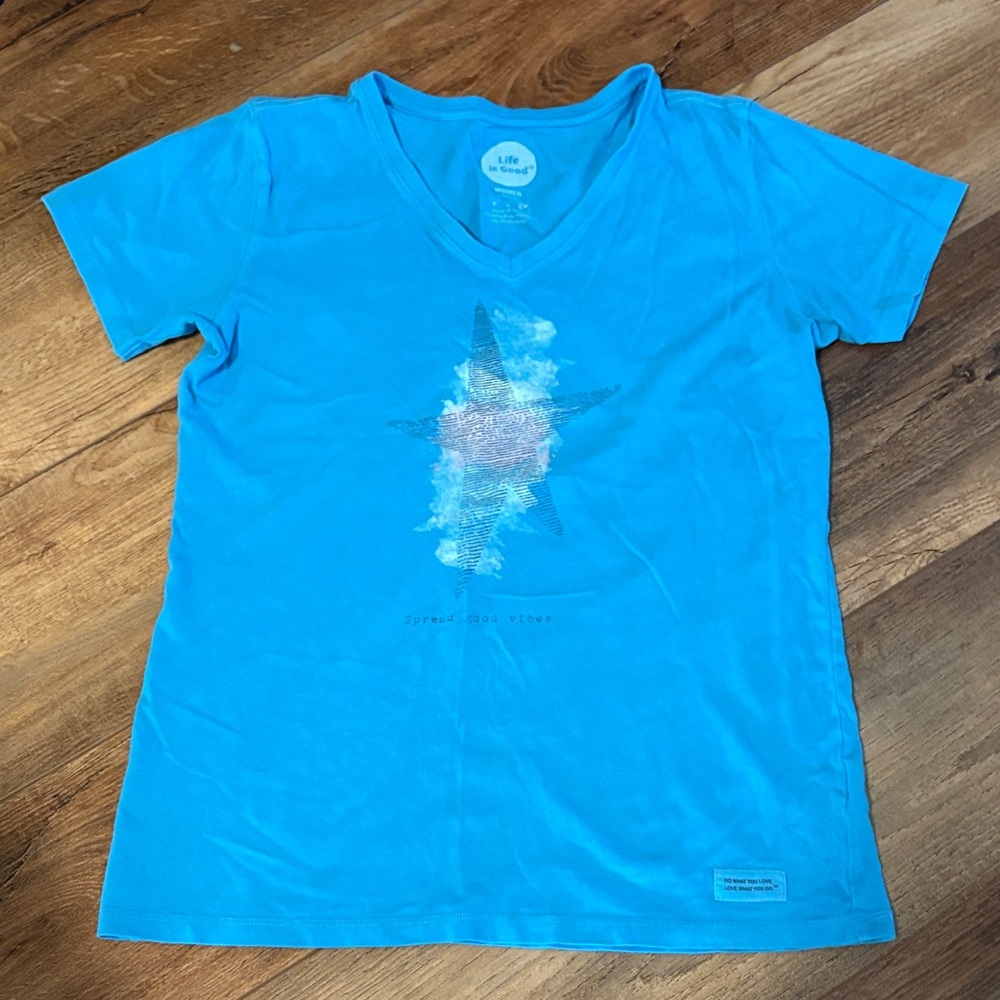 Life Is Good Sky Blue Women's Tee